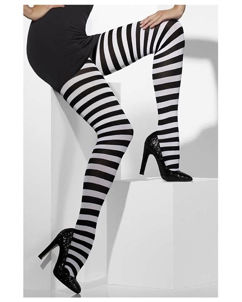 striped tights women's|black and white striped tights.